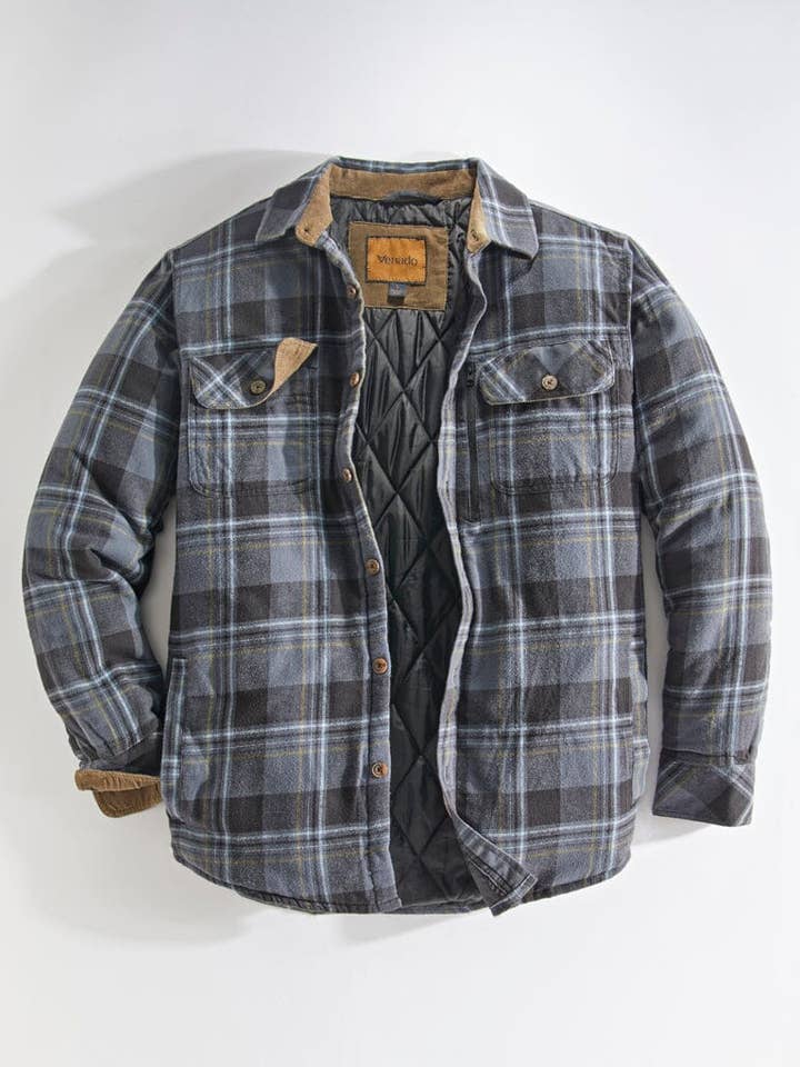 Venado - Wholesale Shirt Jacket/Shacket - Men's - Quilt Lined Brushed Flannel Shirt Jacket0