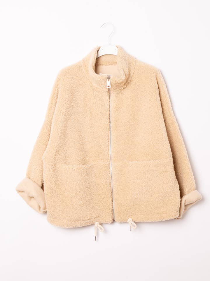 Pépouz' Paris - Wholesale Fleece - Women's - Teddy fleece zip-up jacket PV251919