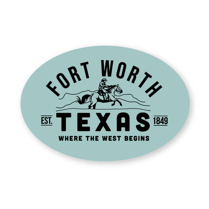 Fort Worth Texas Decal for wholesale by Made in Texas Co.