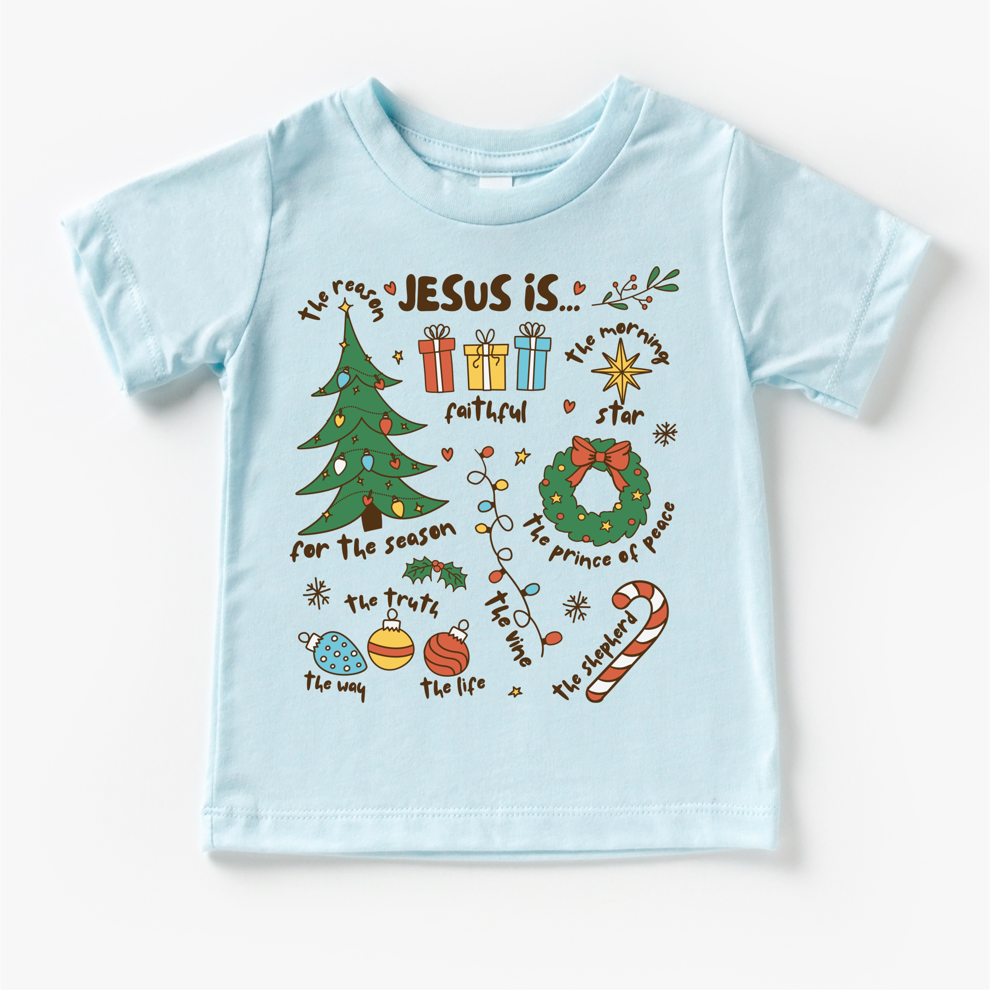 Madi Moosh - Wholesale Screen Printed T-Shirt - Kids - Jesus Is Christmas T-Shirt - Christian Tee6