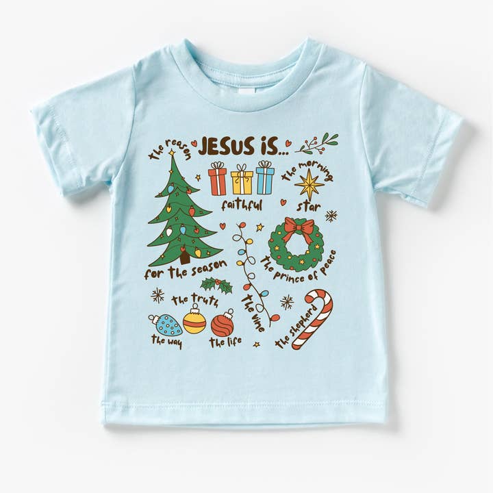 Madi Moosh - Wholesale Screen Printed T-Shirt - Kids - Jesus Is Christmas T-Shirt - Christian Tee6