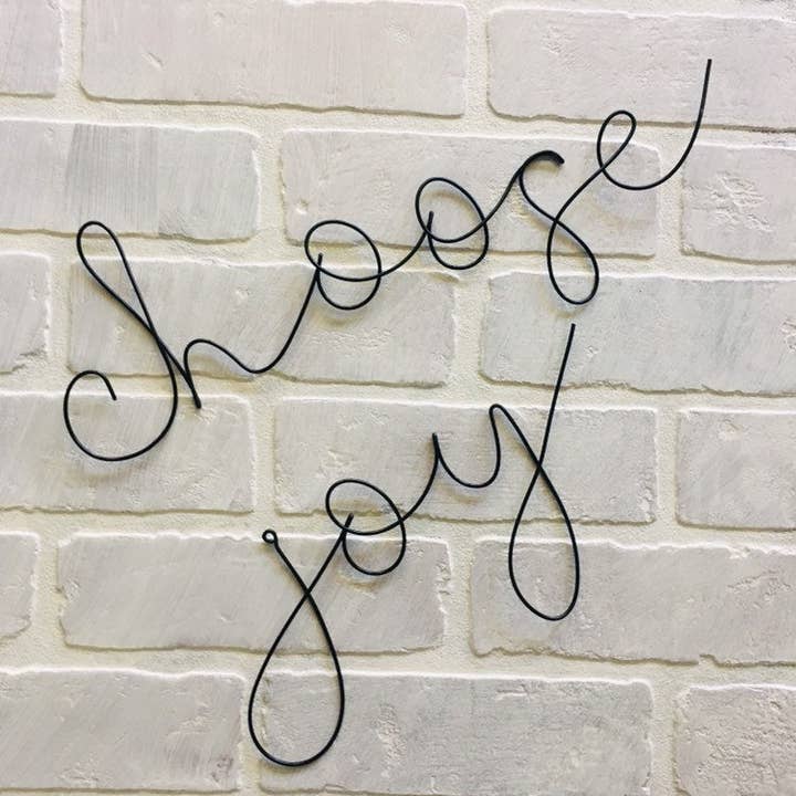 Wonder Wire Design - Wholesale Sign - CHOOSE JOY Wire Word Sign | Wire Words | Wire Word Sign | Custom Wire Word Sign | Wire Sign | Wire Wall Art | Wall Hanging
