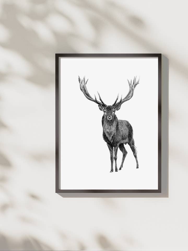 Imprimé wapiti pour la vente par Pen On Paper Co