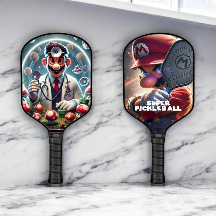 Dr. Mario- Mario Brothers - Pickleball Paddle for wholesale by The Mad Pickler