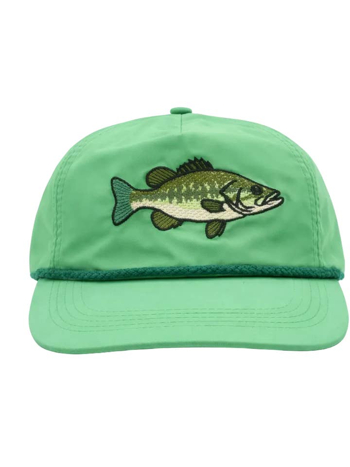 Guadalupe Bass Rope Cap, Green for wholesale by Lischka Brothers