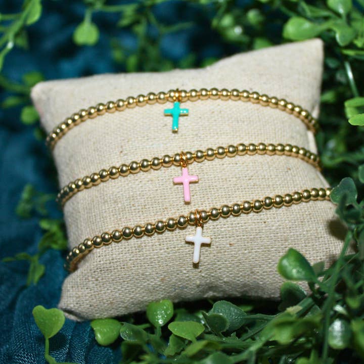 Enamel Cross Bracelets for wholesale by AA Designs Jewelry