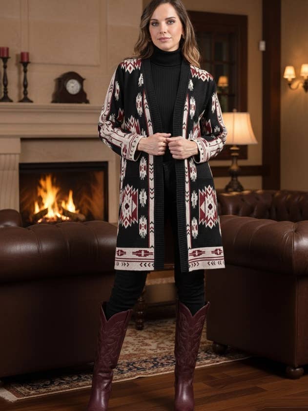 SW-801 Open Front Cardigan for wholesale by TIME OF THE WEST