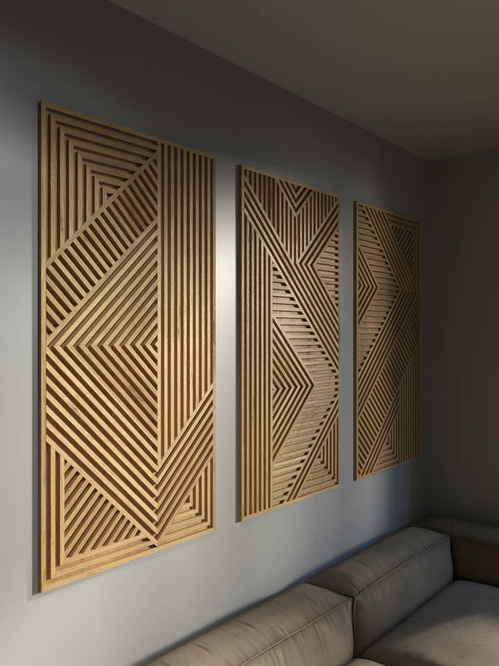 Wood Modern Wall Decor, , Geometric Wall Decor for wholesale by BMD Studio