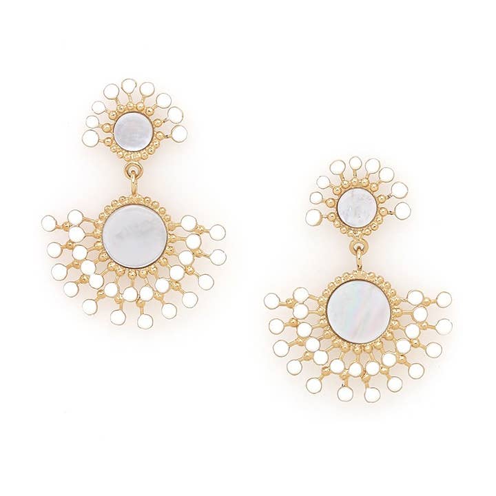 LAURYNE øreringe med tryklås 2 elementer2 for engroshandel hos Franck Herval