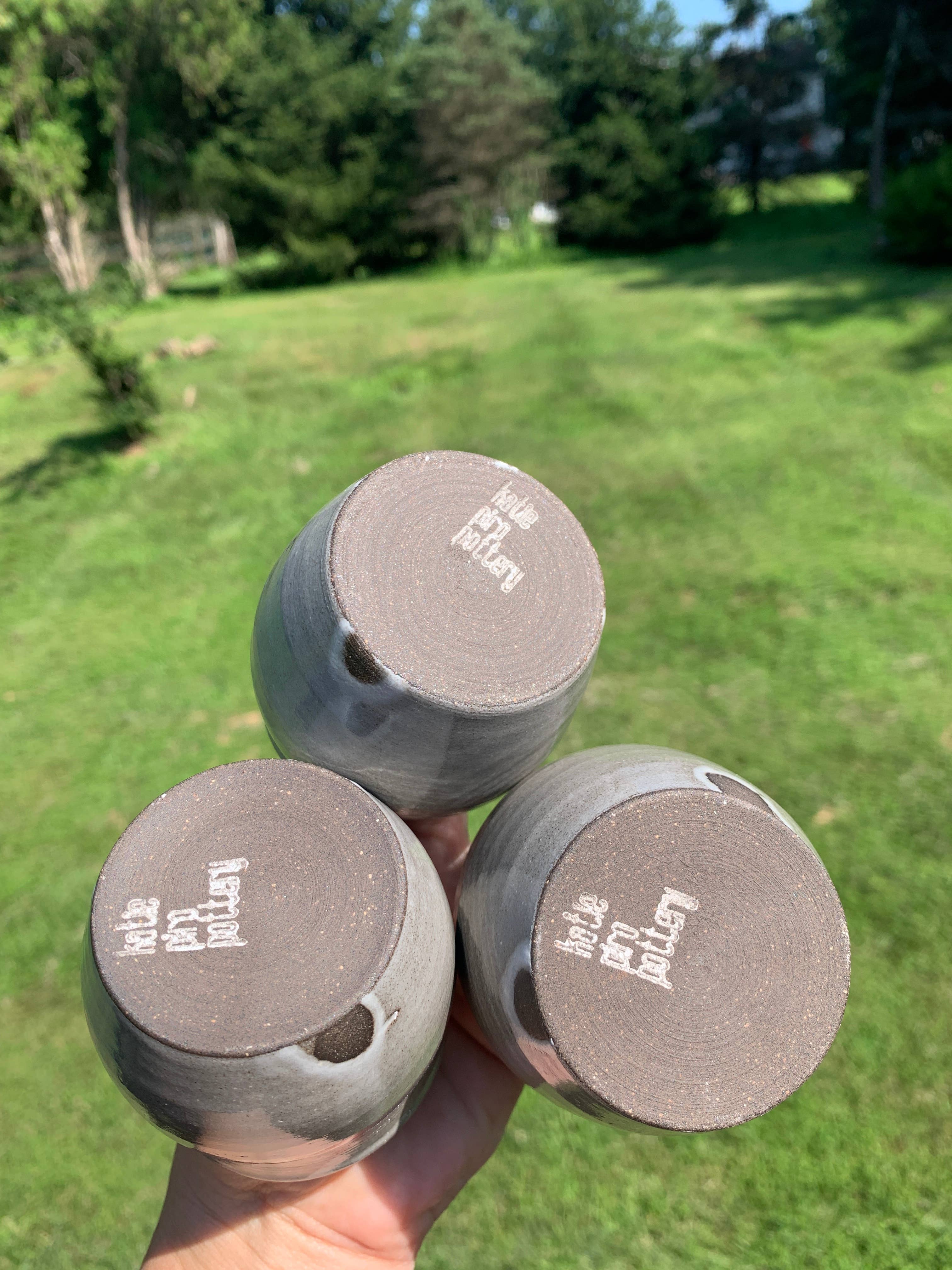 Katie Piro Pottery - Wholesale Drinking Glass/Cup - Handmade Little Sippers, Ghost White9