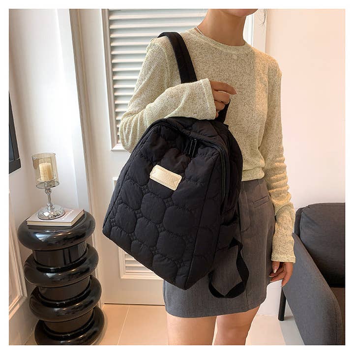 Dipped Shop - Wholesale Backpack - Women's - Simple Portable Casual Puffer Backpack DPB2515