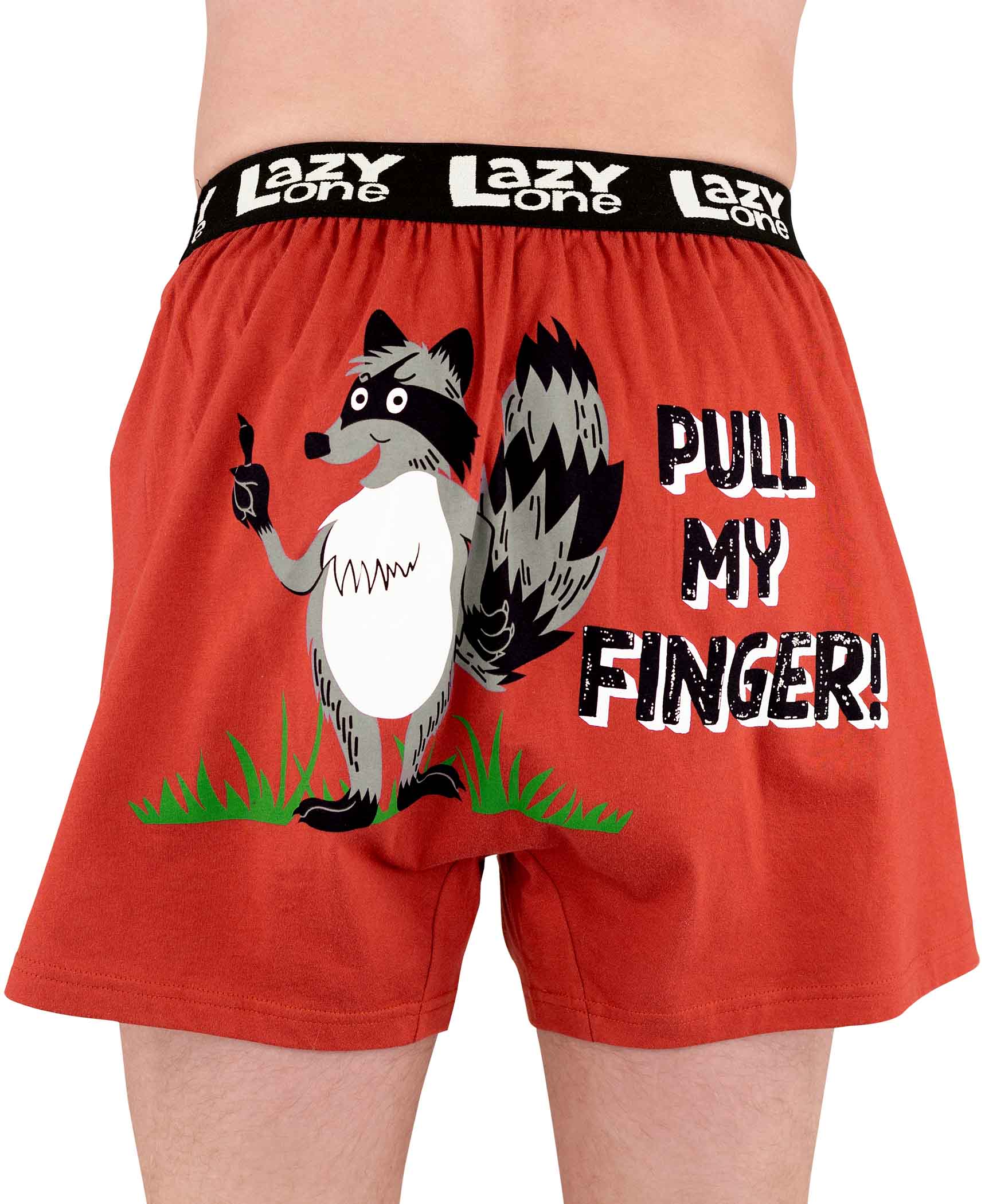 Lazy One - Wholesale Underwear - Men's - Pull My Finger Red Boxer2