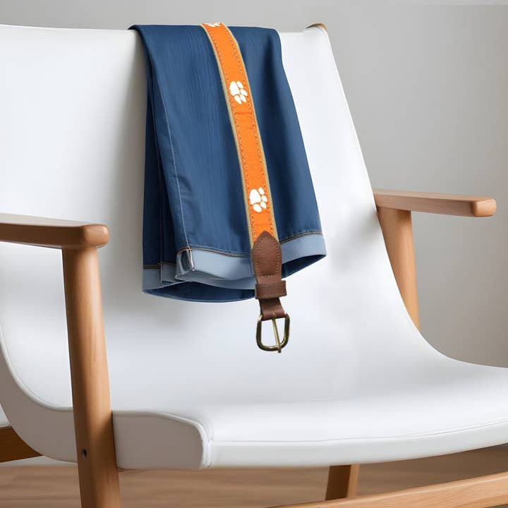 Zep-Pro - Wholesale Belt - Men's - Clemson Tigers Men's Collegiate Woven Ribbon Belt.3