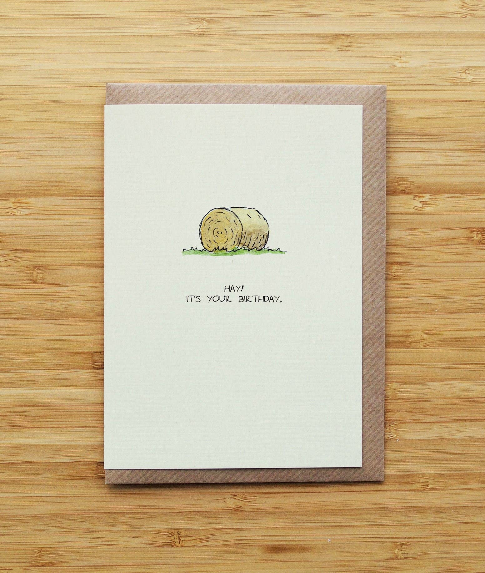RossJDesigns – wholesale Birthday card – Hay Birthday Card - Funny - Farmer Pun - Recycled Card0