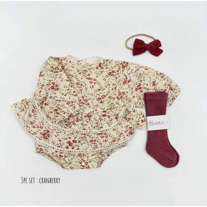 OLIVE & CRADLE - Venta al por mayor Conjunto de ropa - Bebés - Mono Floral Bella2