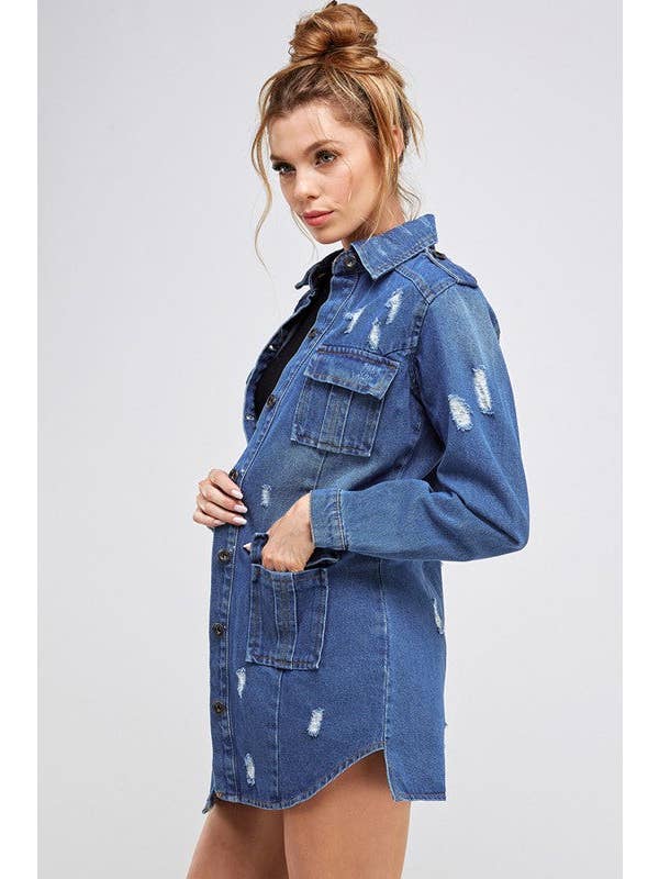 patrol jeans - Wholesale Denim Jacket - Women's - Ladies Denim Jacket - 3/4 Quarter 4 Packets