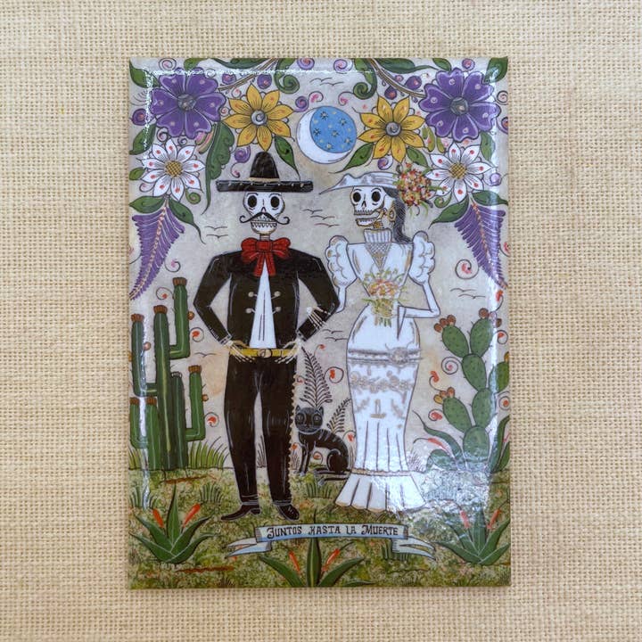 Skeleton Novios Magnet för wholesale av Tesoros Trading Company