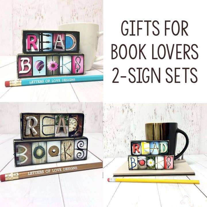 Read Books Sign, Bookstore Art, Gifts for Reader Gifts Book for wholesale by Letters Of Love Designs