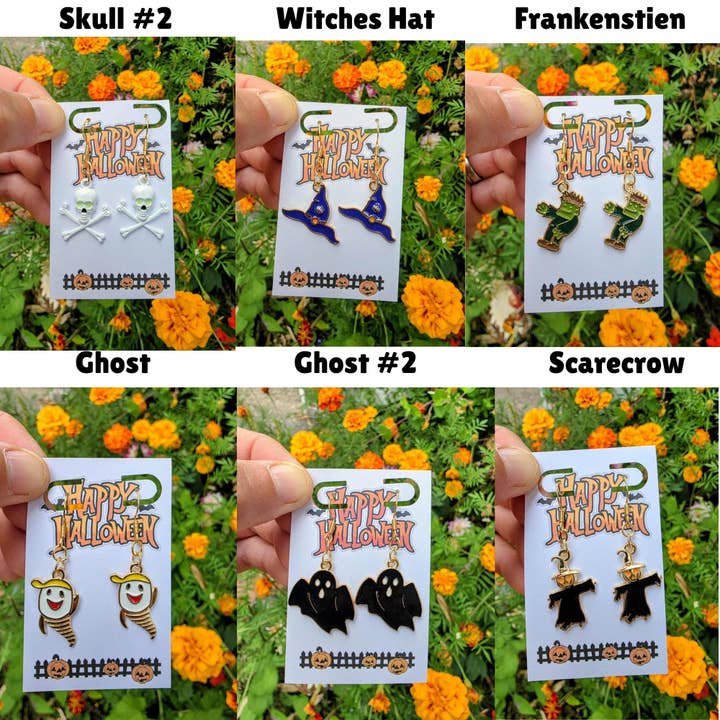 Bad Apple Designs - Wholesale Dangle Earrings - Skull Crossbones Pirate Gothic Halloween Earrings3