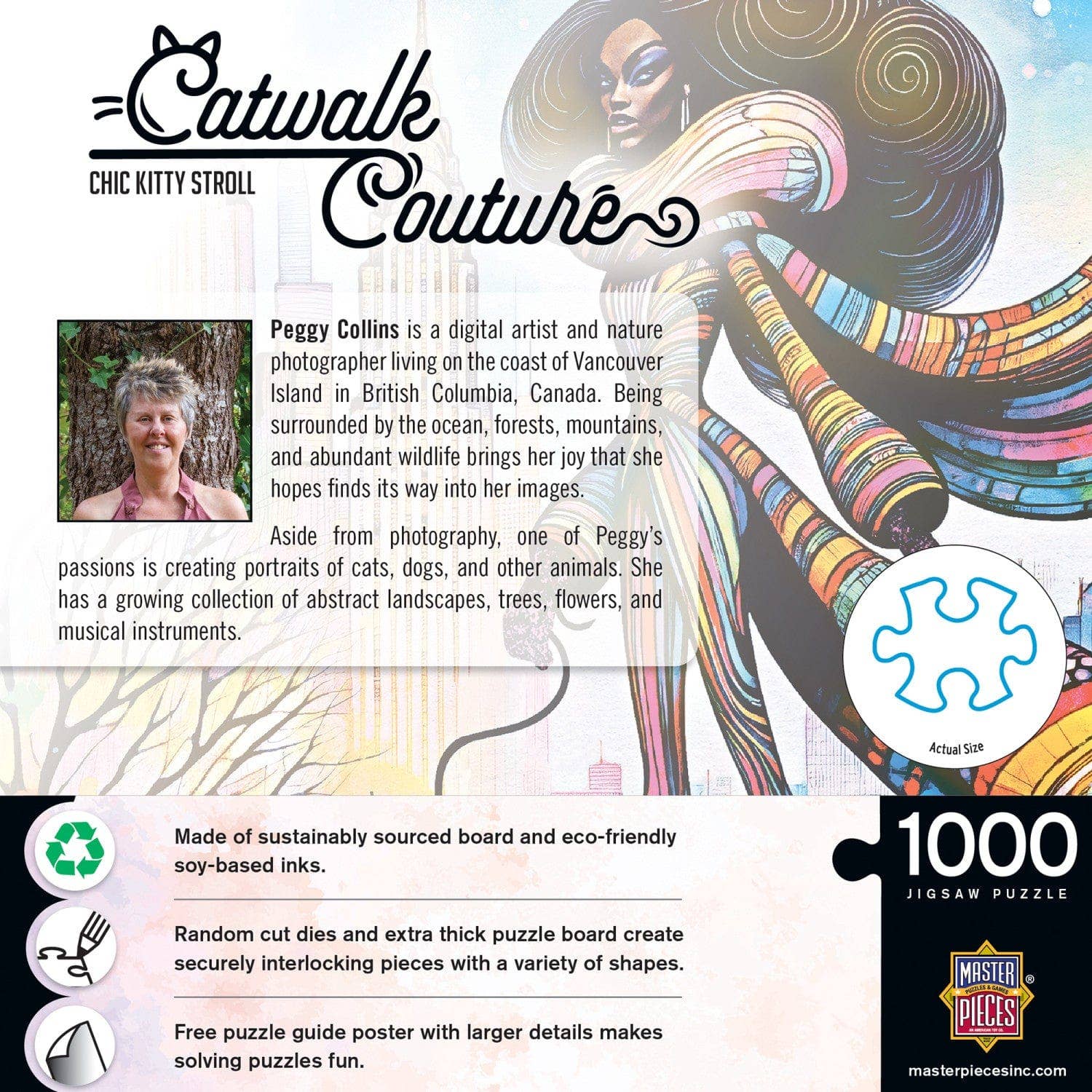 Masterpieces Puzzles - Wholesale Puzzle - Adult - Catwalk Couture - Chic Kitty Stroll 1000 Piece Jigsaw Puzzle2