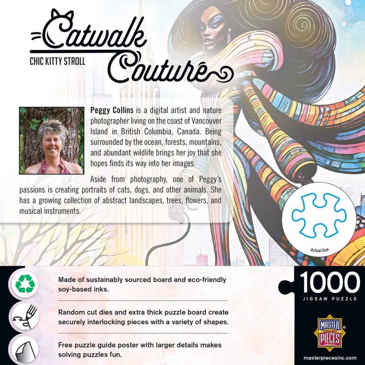 Masterpieces Puzzles - Wholesale Puzzle - Adult - Catwalk Couture - Chic Kitty Stroll 1000 Piece Jigsaw Puzzle2