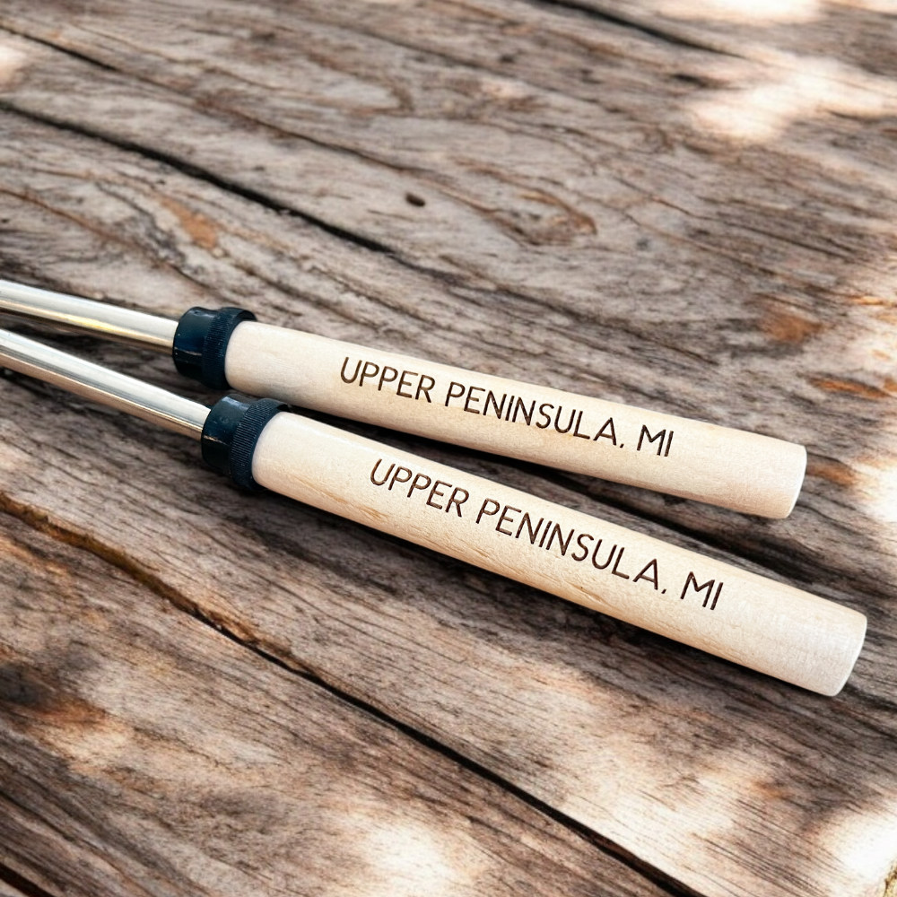 Wild Larch Creative - Wholesale Outdoor Grill Tools - City/State Custom S'More Sticks -Marshmallow Roasting Sticks1