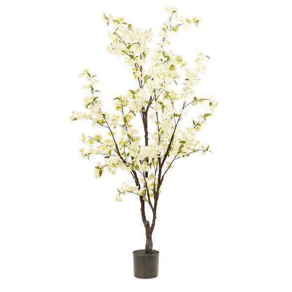 Oasis of Life - Wholesale Artificial Plant - Artificial Cherry Blossom Prunus – White – ↕175cm – High-Quality Artificial Plant for Indoor Spaces – Deceptively Realistic – Decoration for Living Room, Office & Reception0