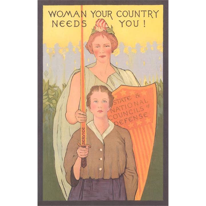 Postcard AM-847 The Country Needs Women for wholesale by Found Image Press
