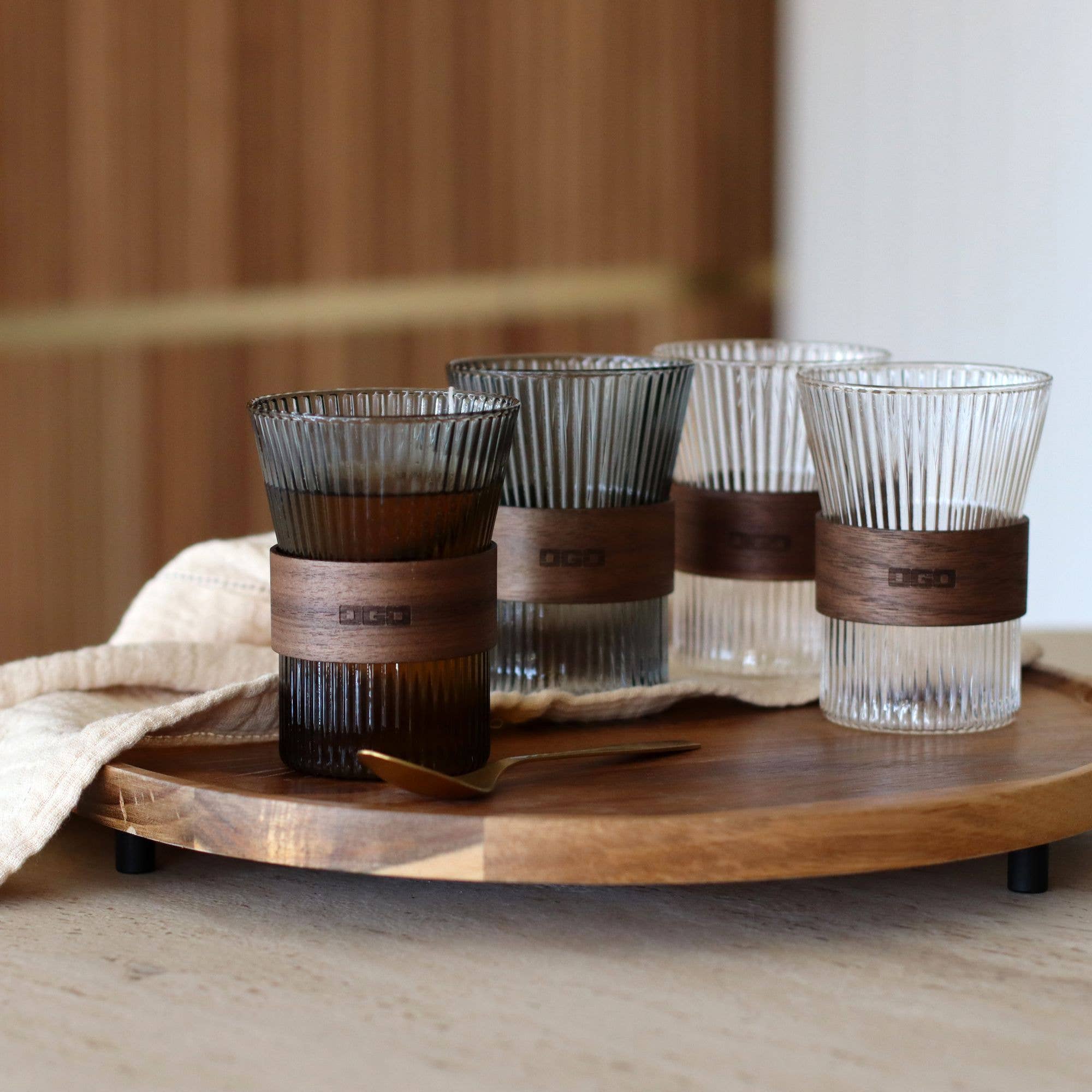 Ogo living - Wholesale Coffee/Tea Cup - Set of 2 Karl 250ml clear borosilicate glass cups2