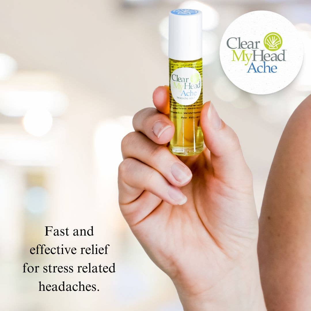 Clear My Head Ltd - Wholesale Essential Oil Roll-On - Ache Roll-On Natural Aromatherapy Headache Relief for Retail9