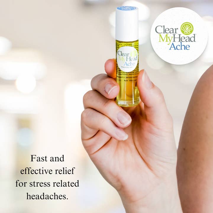 Clear My Head Ltd - Wholesale Essential Oil Roll-On - Ache Roll-On Natural Aromatherapy Headache Relief for Retail9