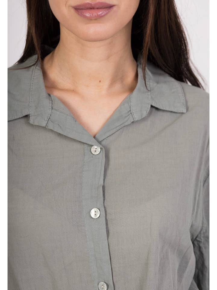 LINEN & COTTON HOUSE – wholesale Tröja med knappar – Dam – BUNDEN BOMULLSSKJORTA 42602 23