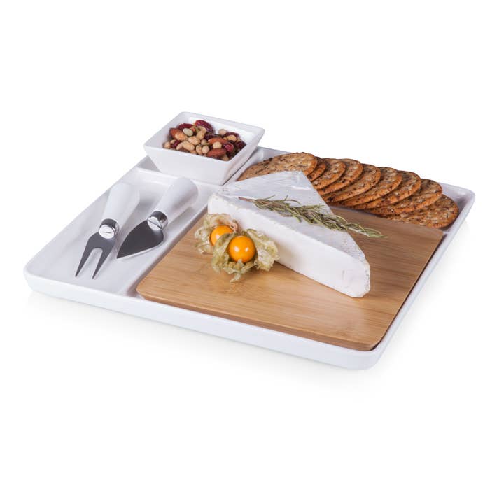 Bamboo White Porcelain Peninsula Cutting Board & Serving Tray - Core for wholesale on Faire3