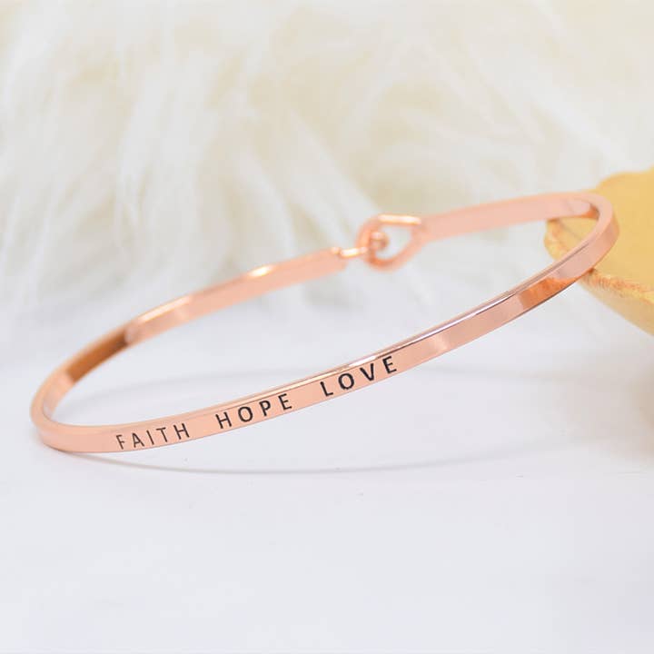 FAITH HOPE LOVE | Dainty Inspired Message for wholesale by Curated Trinkets