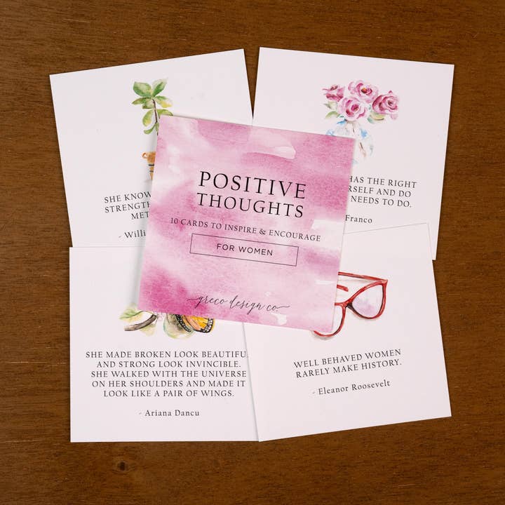 Positive Thoughts Card Set - Women's Set for wholesale by Greco Design