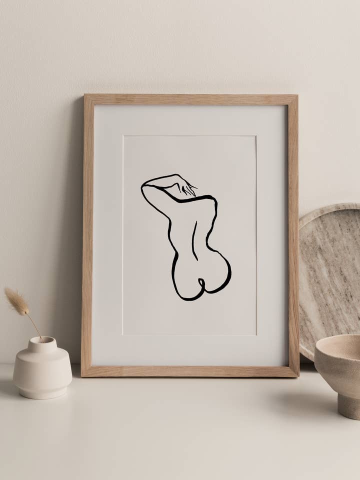 Minimal Back Arch Line Drawing for wholesale by Tiffany Aita Illustration