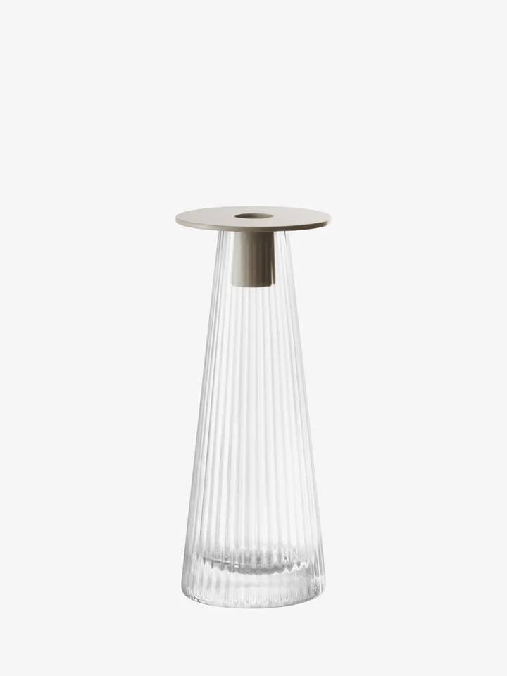 Beacon Candle Holder/Vase H34cm Clear/Concrete Grey for wholesale by LSA International
