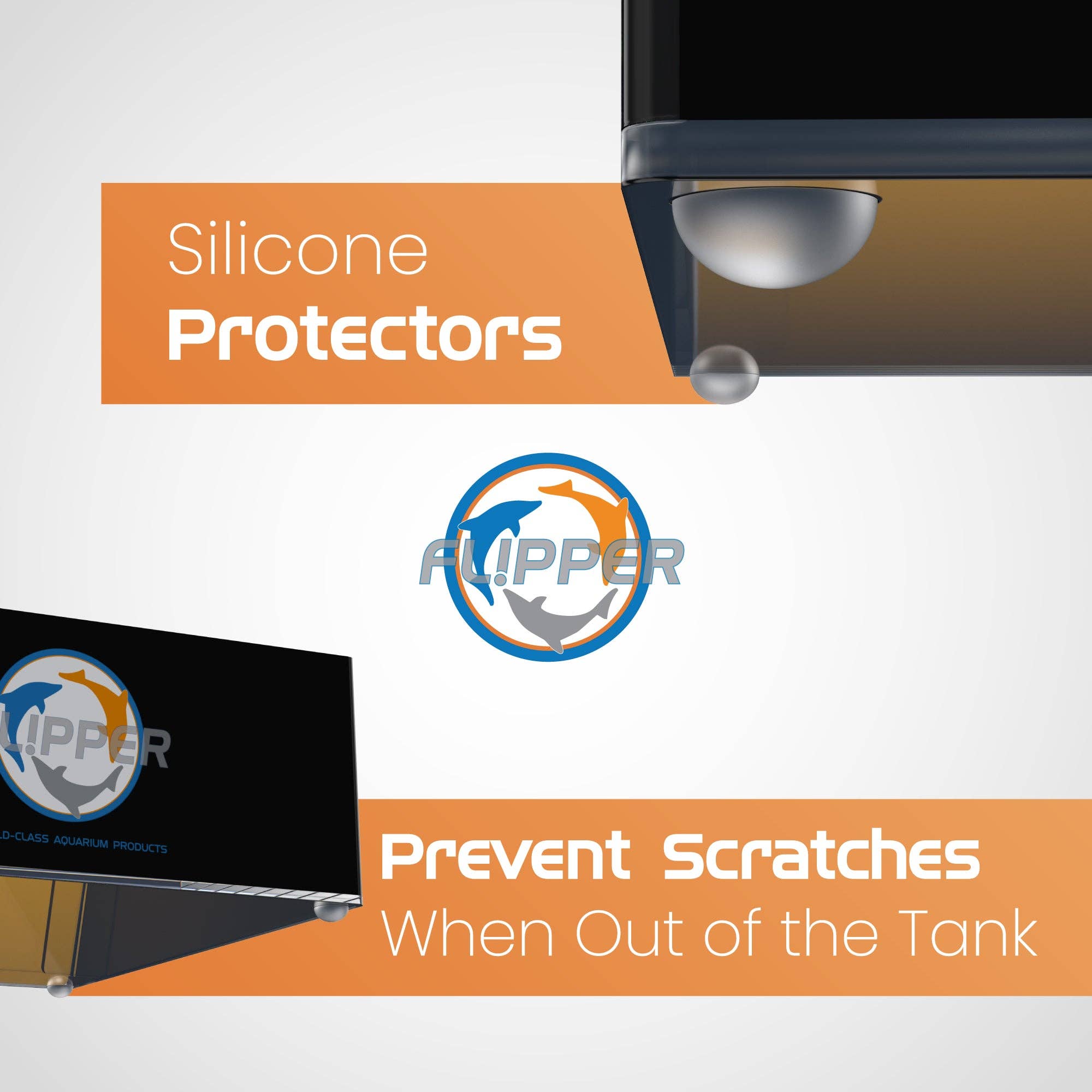 Flipper Aquarium Products - Wholesale Decorative Tabletop Object - Flipper Top Down Aquarium Viewer with Removable Orange Filter and Clownfish Artwork - 8" ultra clear viewing area5