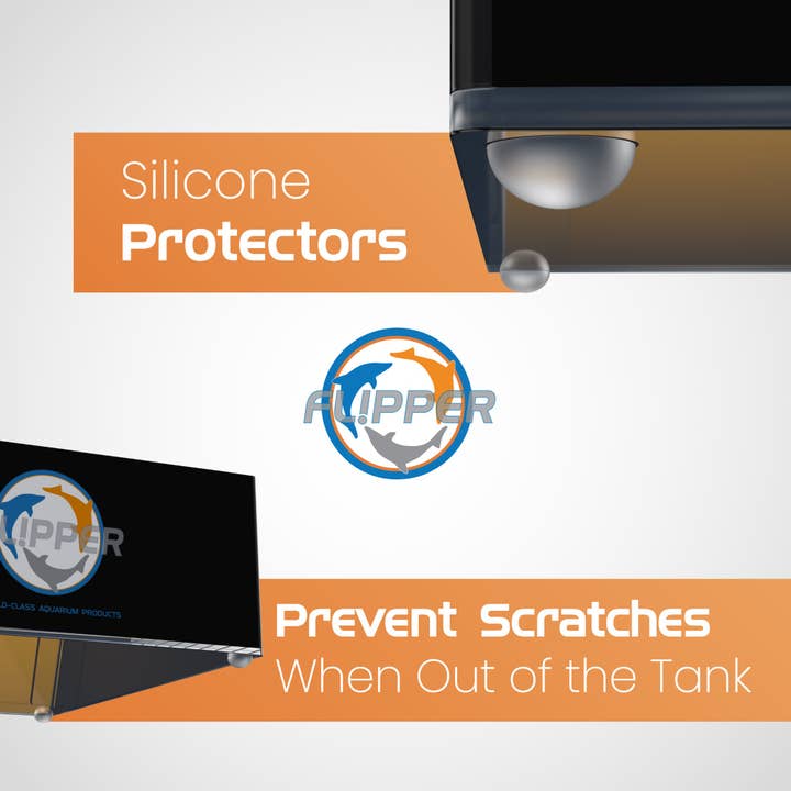 Flipper Aquarium Products - Wholesale Decorative Tabletop Object - Flipper Top Down Aquarium Viewer with Removable Orange Filter and Clownfish Artwork - 8" ultra clear viewing area5