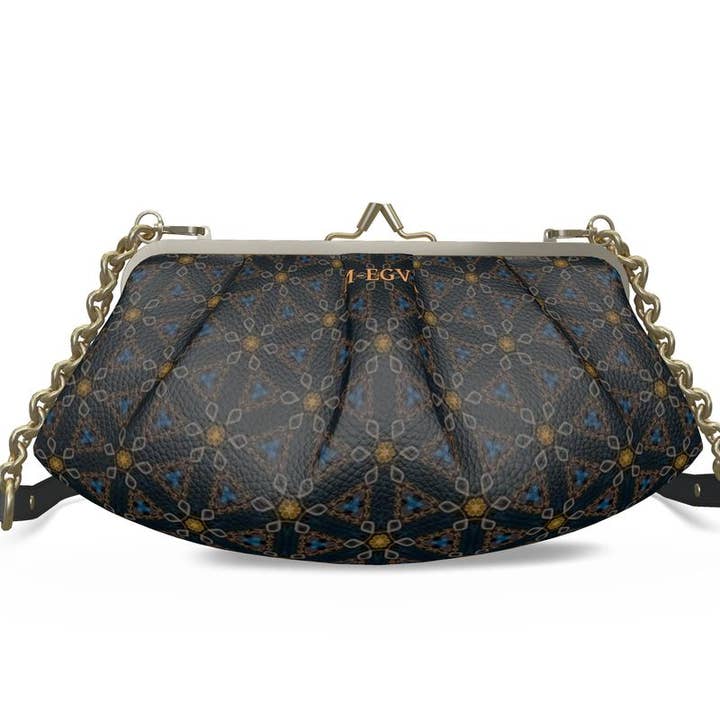 Pleated metal leather frame bag - Jedha for wholesale by M-EGVA