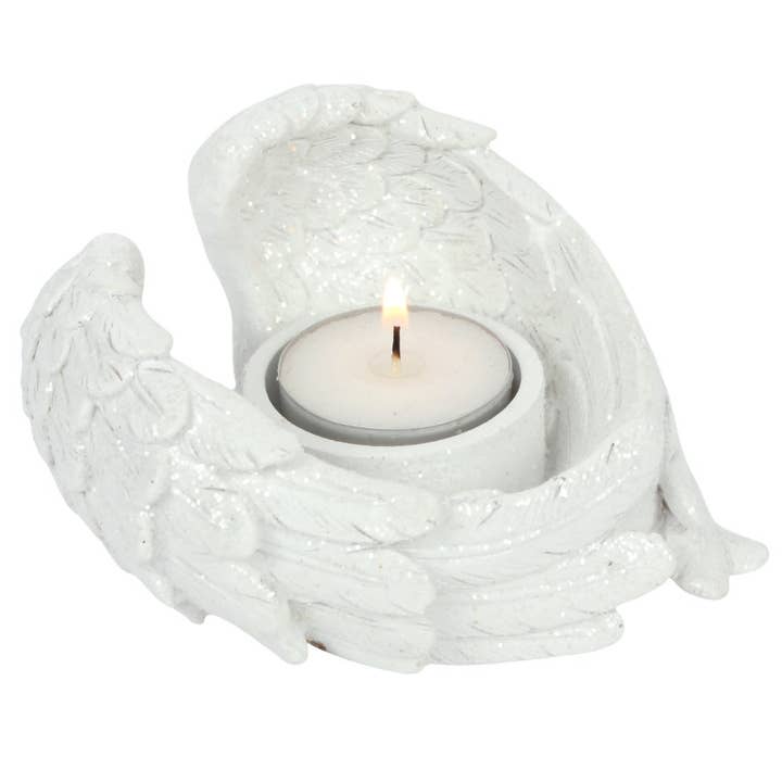 Something Different Wholesale - Wholesale Candle Holder - Glitter Angel Wing Candle Holder