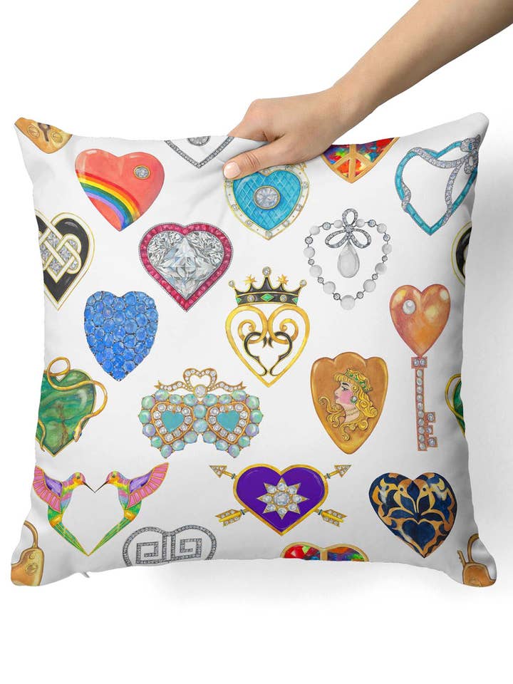 Jeweled Hjerter Pude for engroshandel hos Juler's Row