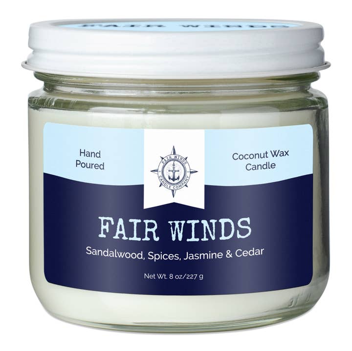 FAIR WINDS standard candle for wholesale by Fair Winds Candle Company