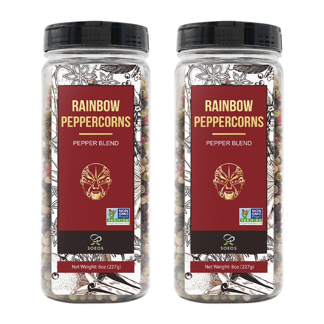 soeos – wholesale Pepper/peppercorns – Soeos Whole Rainbow Peppercorns 2 Pack of 8 oz1