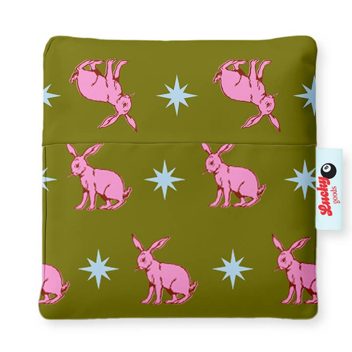 Lucky Rabbit Pattern Foldable Nylon Tote for wholesale by Lucky Goods Paper