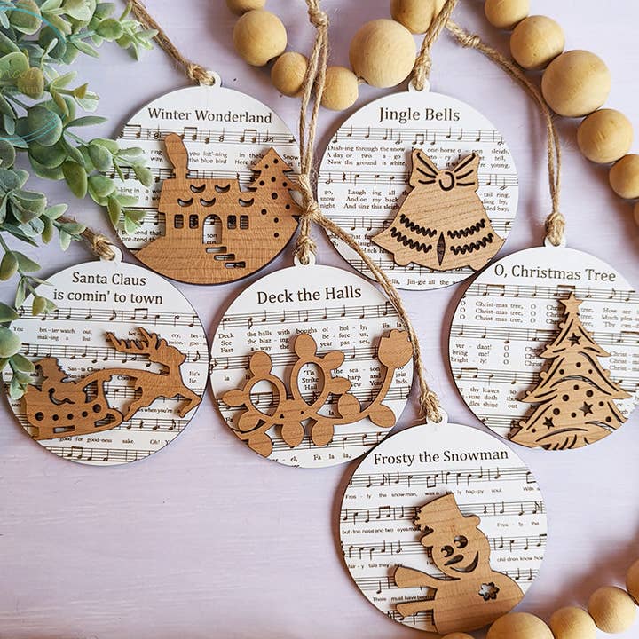 Roots & Routes Co - Wholesale Ornament - Christmas Songs Ornament