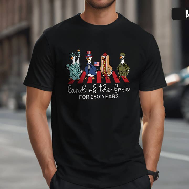 Patriotic Duck Land of the Free Heritage Celebration Tee for wholesale by Vivtrek