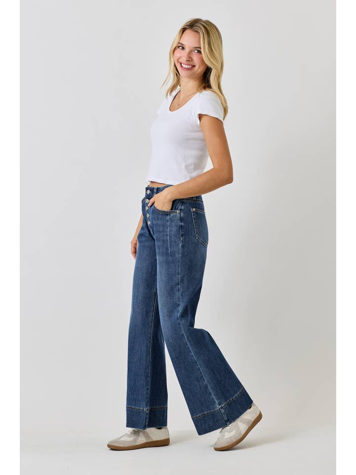 SAIGE DENIM - Wholesale Jeans - Women's - P8151D-HIGH RISE FLARE WITH BUTTON FLY20