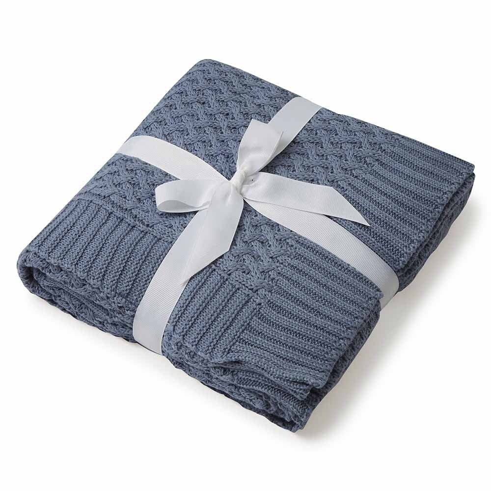 Snuggle Hunny - Wholesale Bedding Blanket - Kids & Baby - River Diamond Knit Organic Baby Blanket1