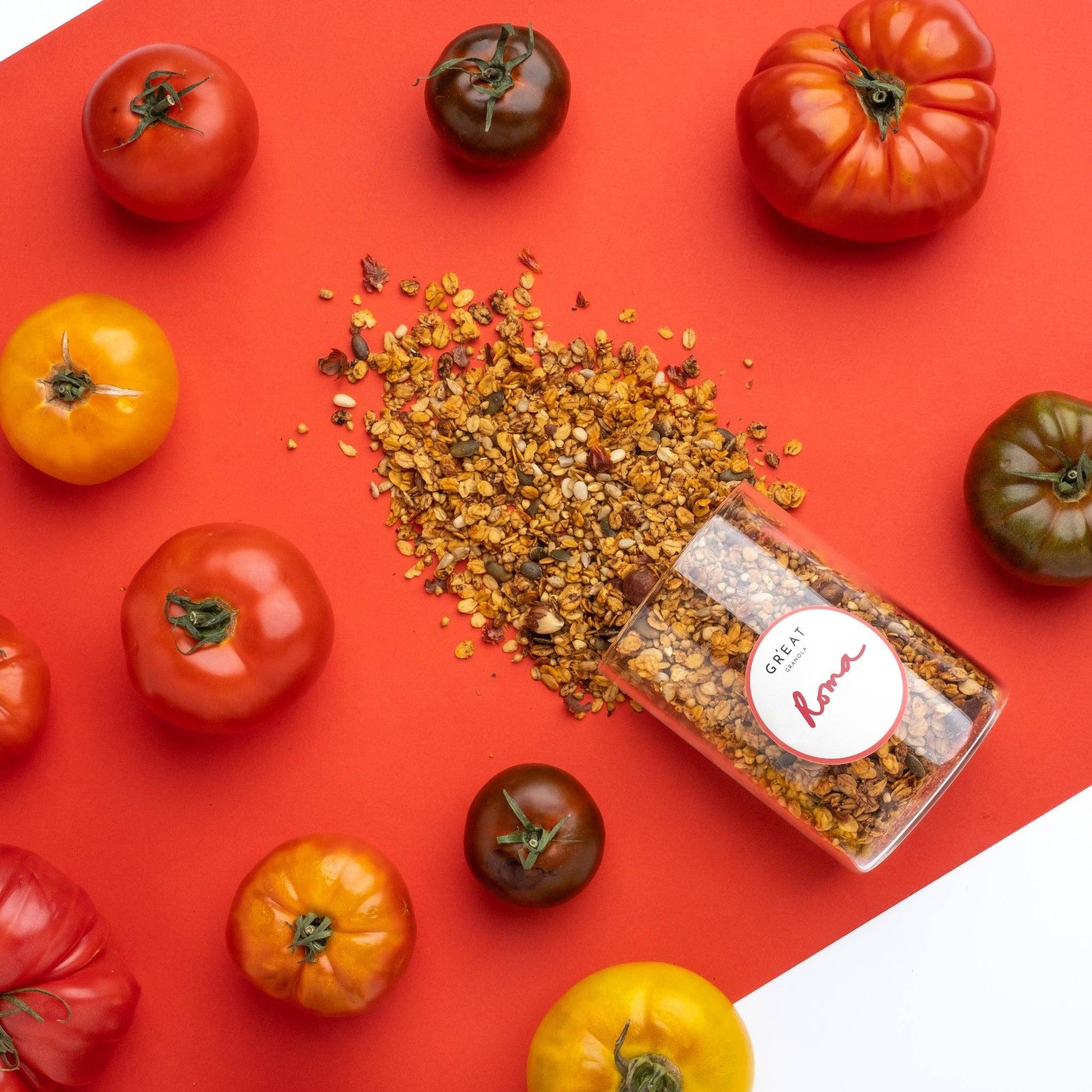 GR'EAT Granola - Wholesale Granola - ROMA 200g - Sun-dried Tomato • Oregano • Pine Nut1